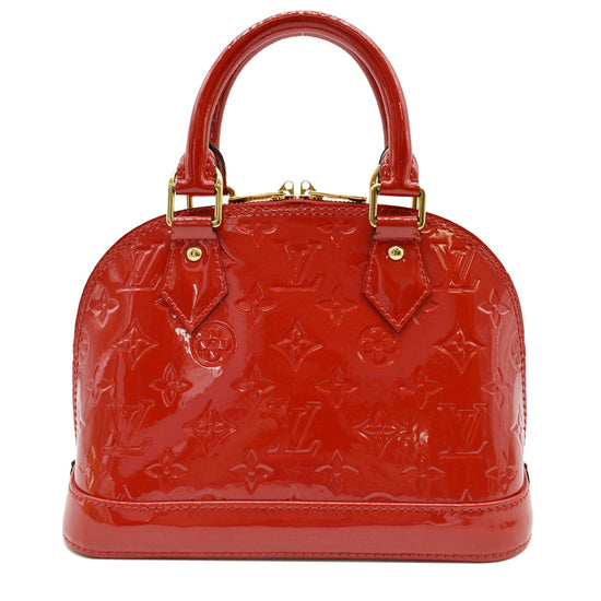 Louis Vuitton Red Monogram Vernis Alma BB Bag – STYLISHTOP