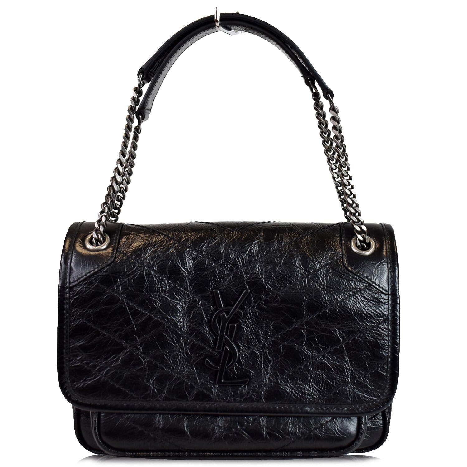 Niki Baby crinkled-leather cross-body bag | Saint Laurent