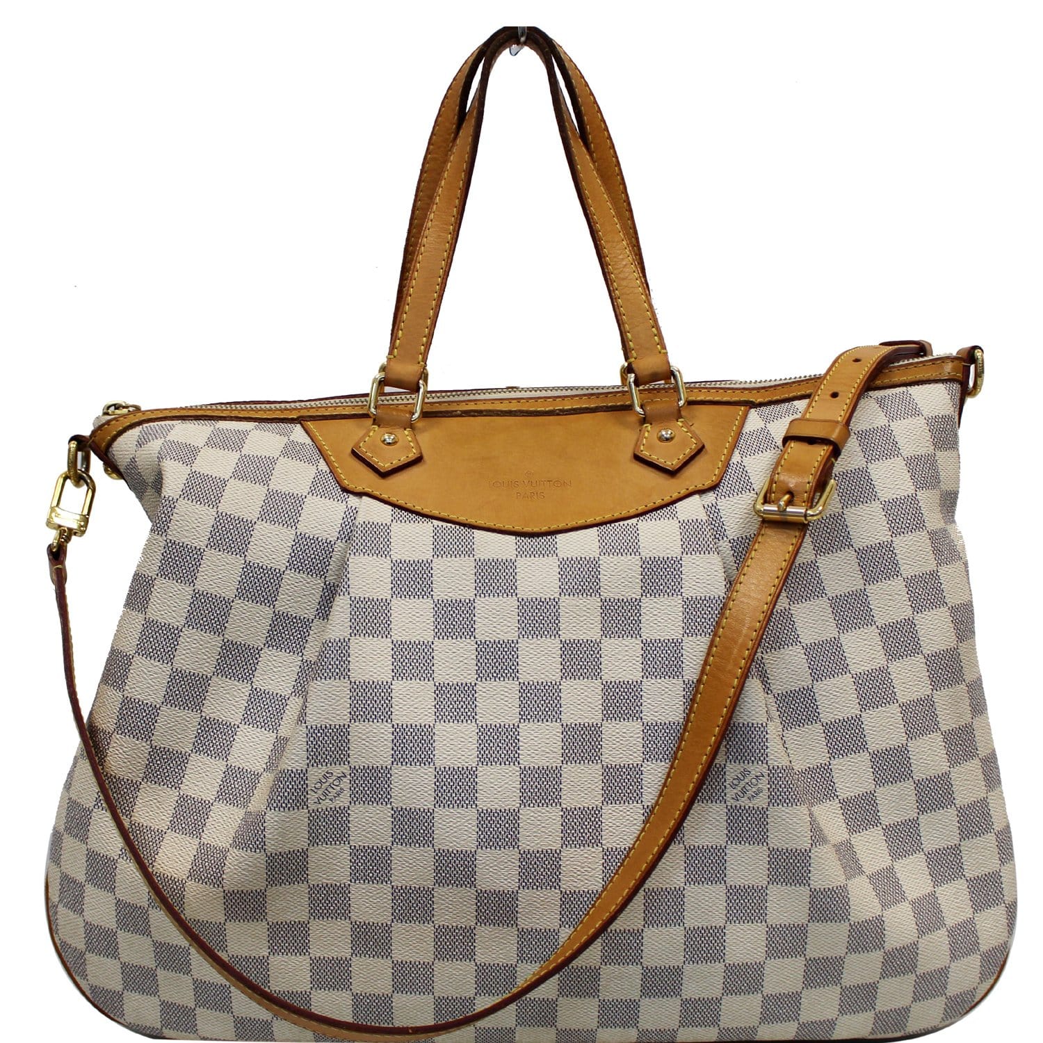 Louis Vuitton Siracusa GM Damier Azur Shoulder Handbag