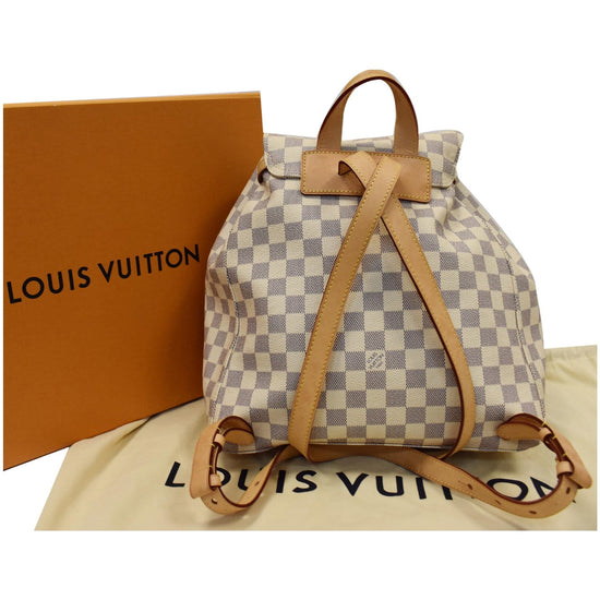 LOUIS VUITTON Sperone Damier Azur Backpack Bag White