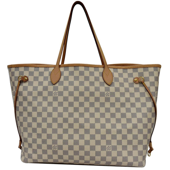 Louis Vuitton Neverfull GM w Pouch Damier Azur Cream – Now You Glow