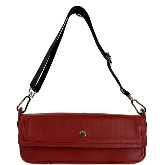 BURBERRY Small Pochette Leather Shoulder Bag Red - 15% OFF