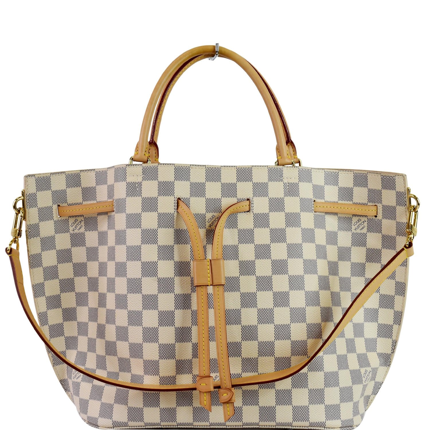 Louis Vuitton - Authenticated Girolata Handbag - Cotton White for Women, Good Condition