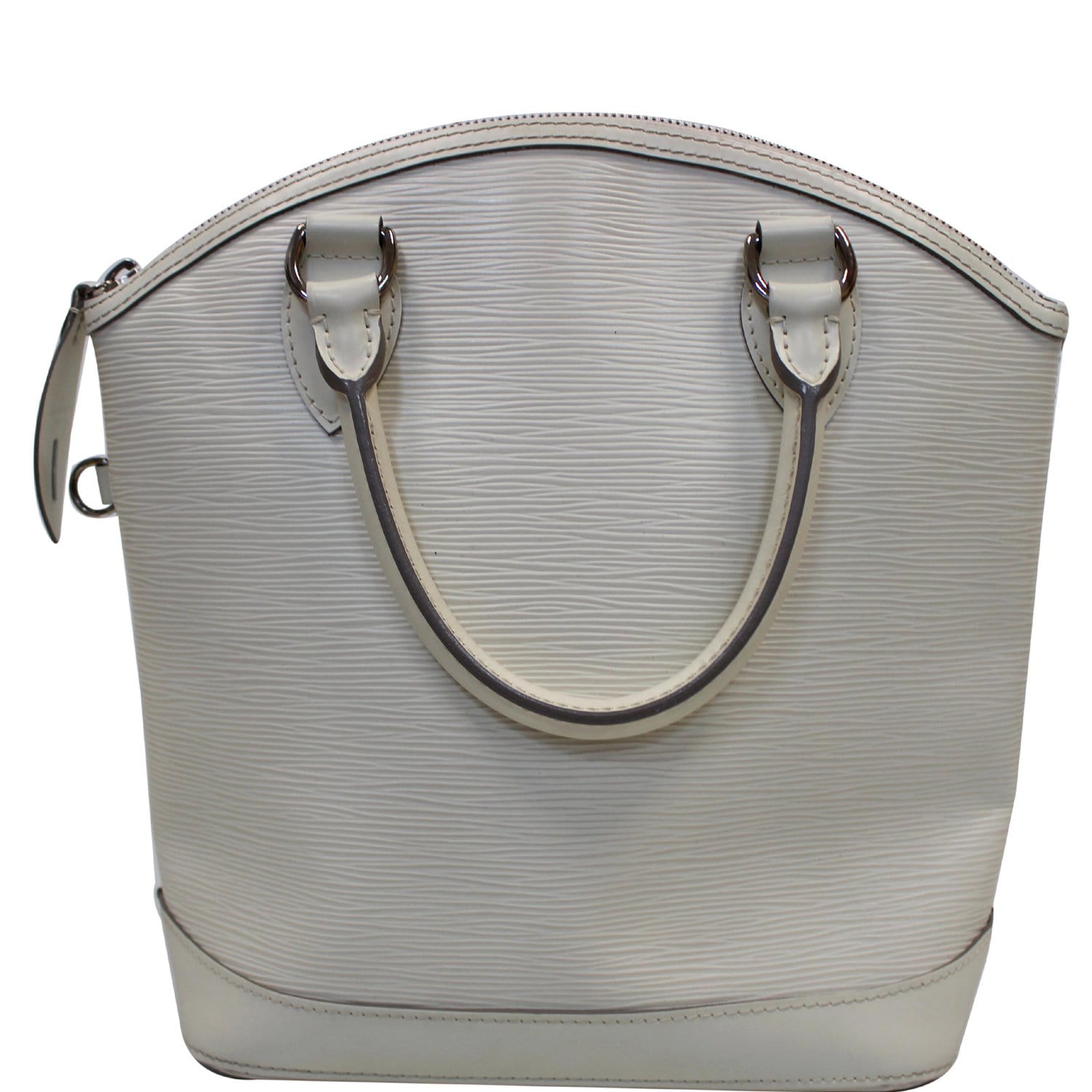 Lockit vertical leather handbag Louis Vuitton Silver in Leather