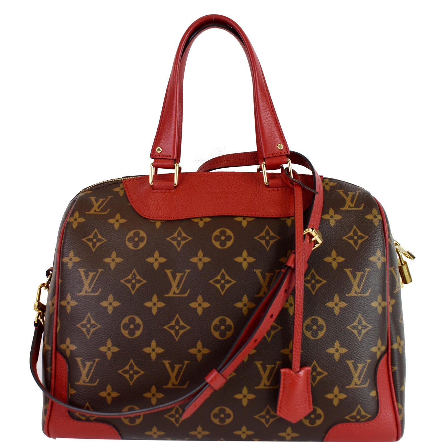 lv bag with red handles