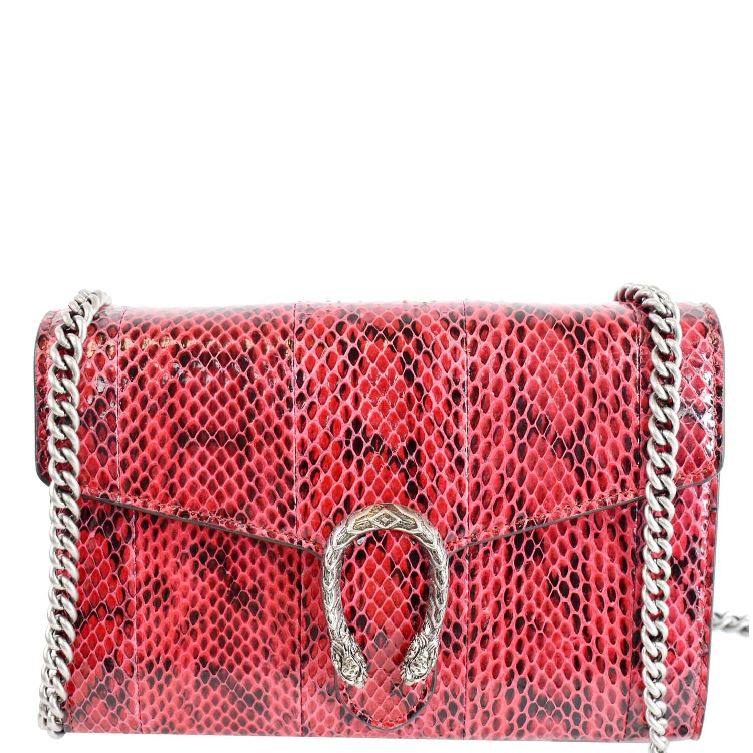 Gucci Dionysus Mini Leather Wallet Red