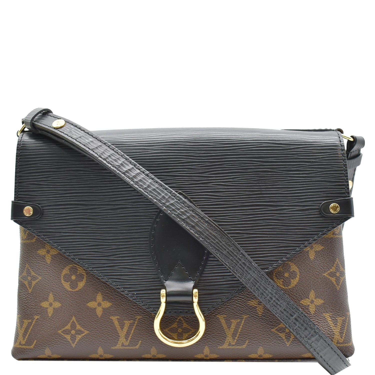 LOUIS VUITTON Epi Monogram Saint Michel Black 208747