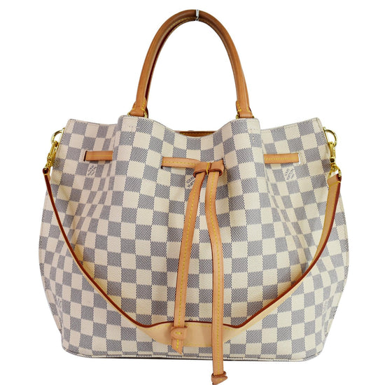 Louis Vuitton, Bags, Louis Vuitton Girolata Damier Azur Shoulder Bag  White