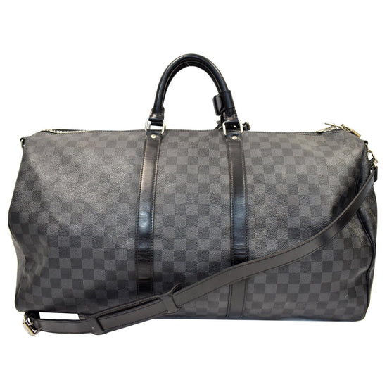 Keepall 55 Damier Graphite Bandouliere – Keeks Designer Handbags