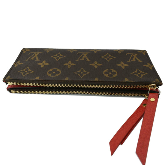 LOUIS VUITTON Adele Monogram Canvas Wallet Brown