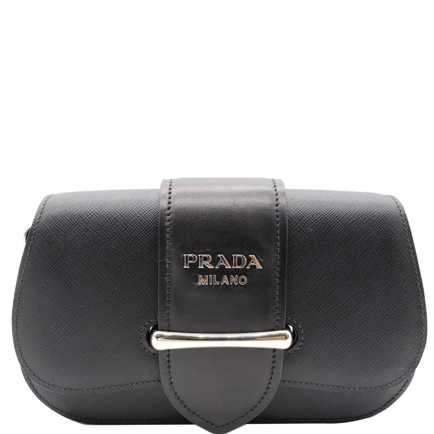 Prada Crossbody Chain Bag Black Leather Small ref.1008111 - Joli Closet