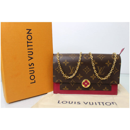 lv flore chain wallet