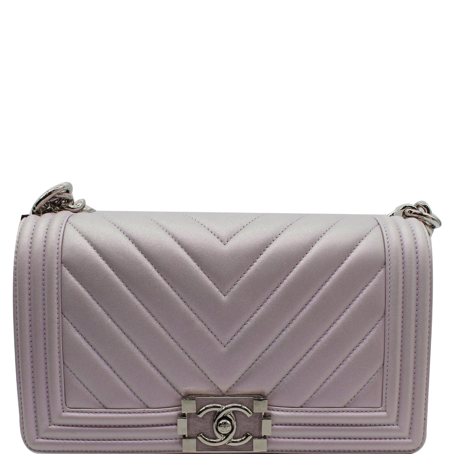 Chanel Lilac Lambskin Leather Small Tote Bag with Gold Hardware., Lot  #17008