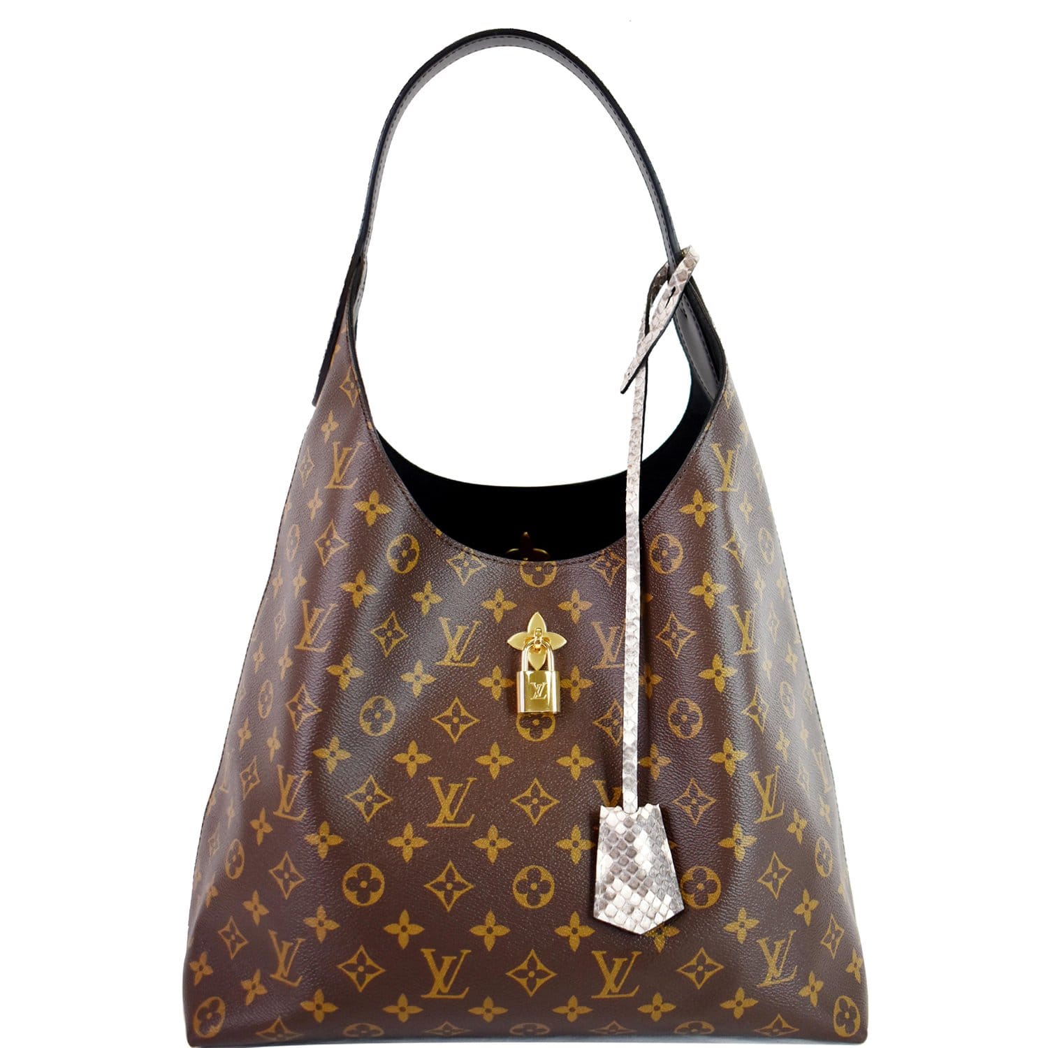 Louis Vuitton Brown Monogram Flower Hobo Tote Bag – Savonches