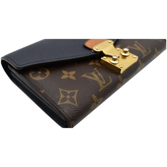 Gorgeous Authentic Louis Vuitton Pallas Monogram Black Long Wallet w/Dustbag