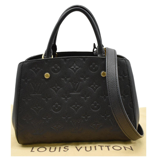 Louis Vuitton Empreinte Leather Montaigne MM in Black Satchel Bag M41048