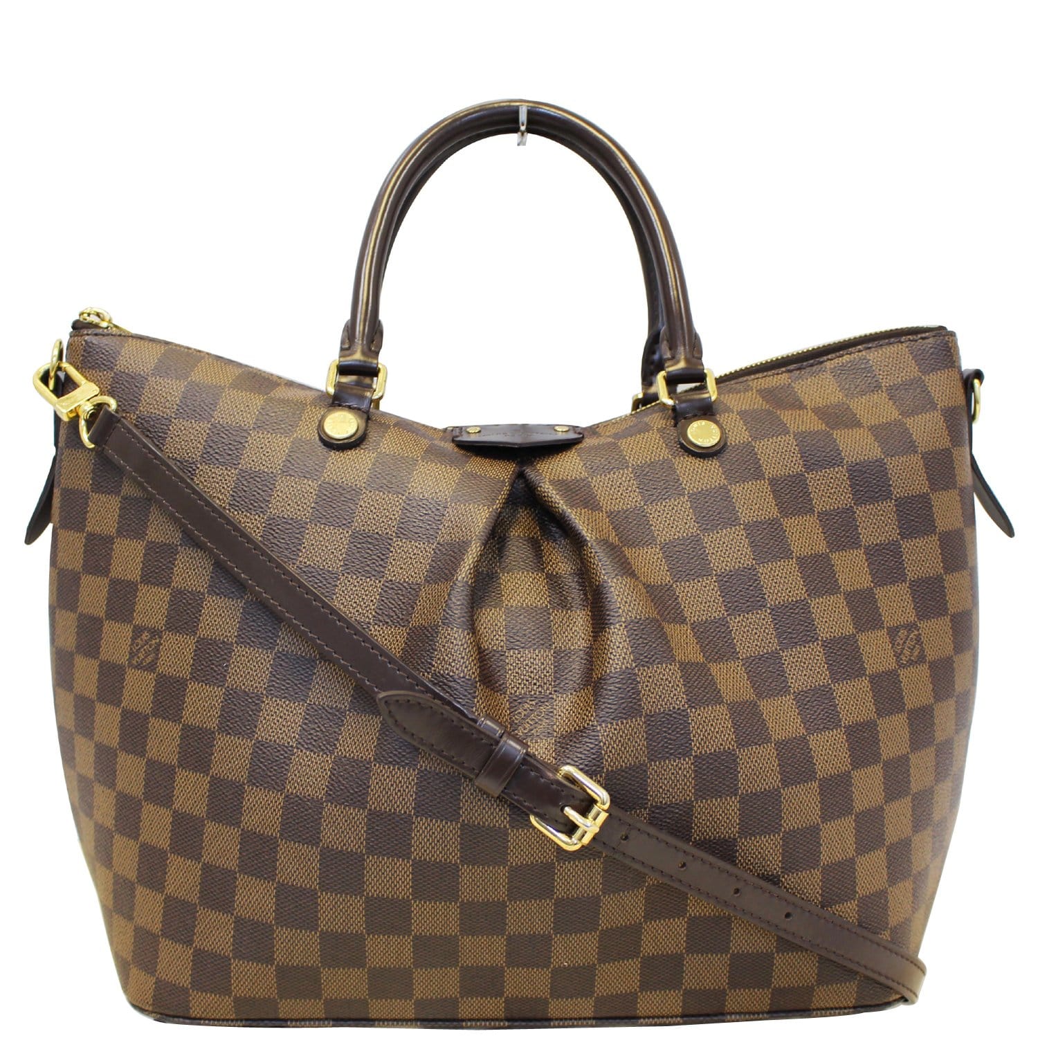 LOUIS VUITTON Siena GM Damier Ebene Shoulder Bag Brown