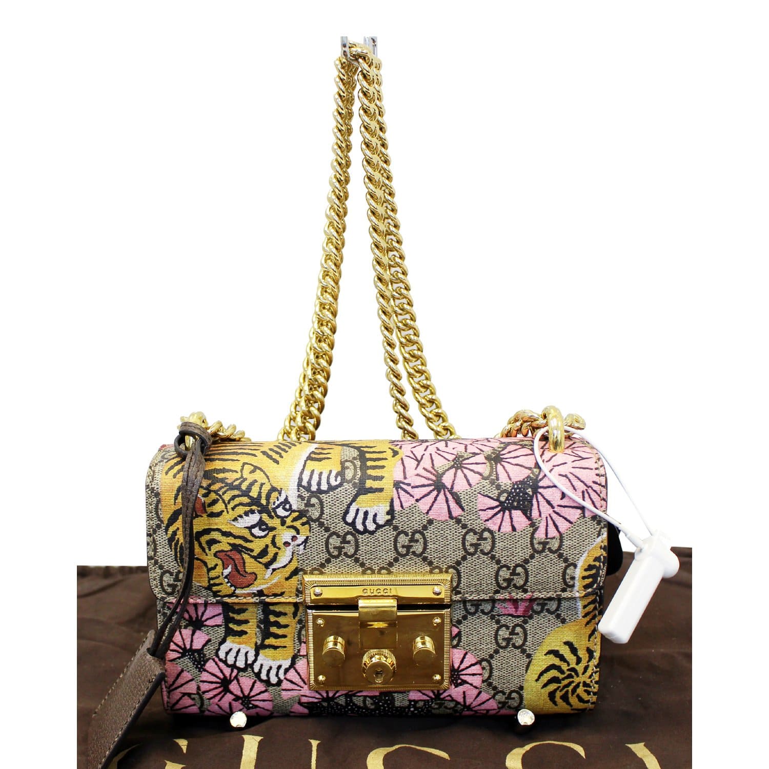 Gucci GG Supreme Padlock Small Shoulder Bag (SHF-19759) – LuxeDH