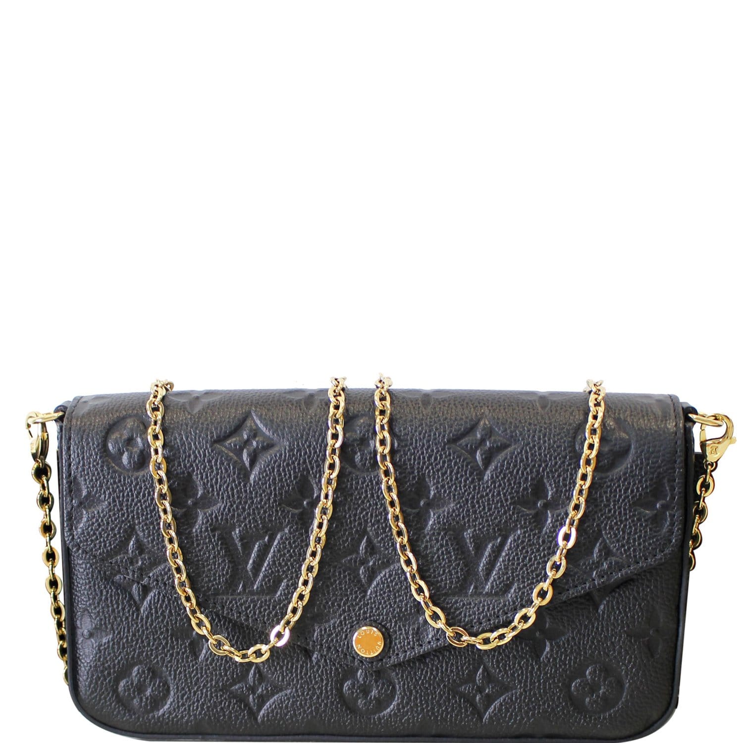 Louis Vuitton Noir Black Felicie Empreinte Leather 8 Credit Card