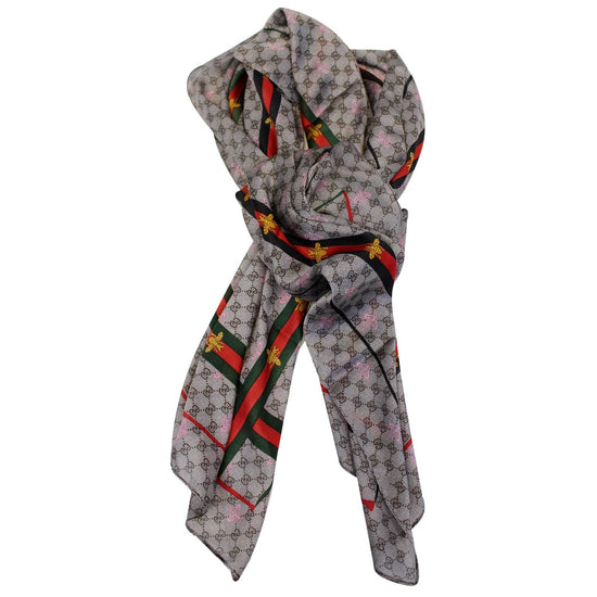 GG Silk Scarf in Beige - Gucci