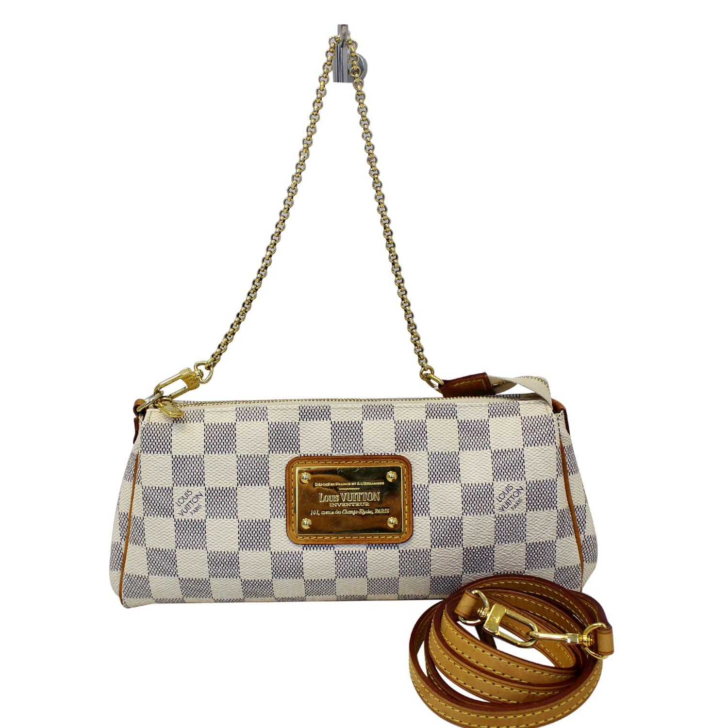Louis Vuitton Damier Azur Pochette Eva Crossbody 2way Bag 863189