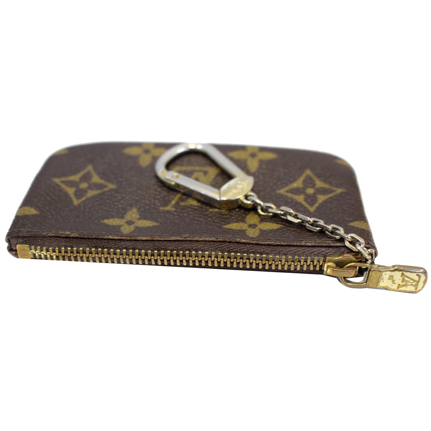 LOUIS VUITTON Key Coin Pouch Monogram Canvas Brown