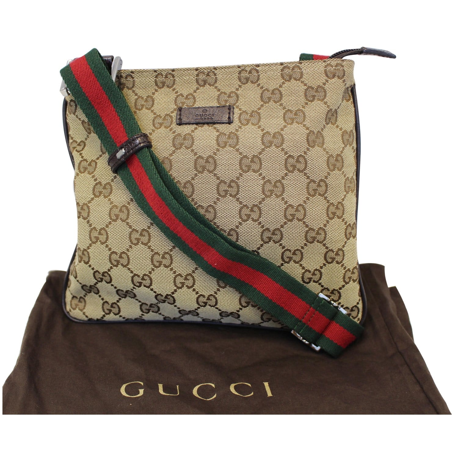 gucci monogram canvas crossbody bag