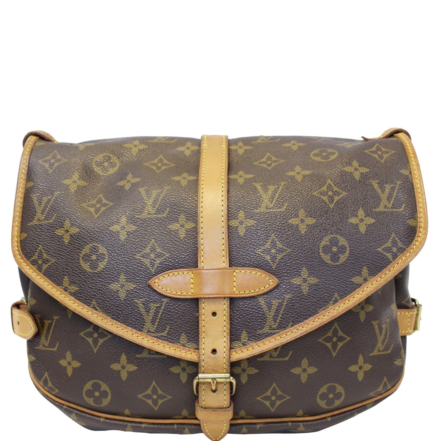 Louis Vuitton Saumur 30 Brown Canvas Shoulder Bag (Pre-Owned)