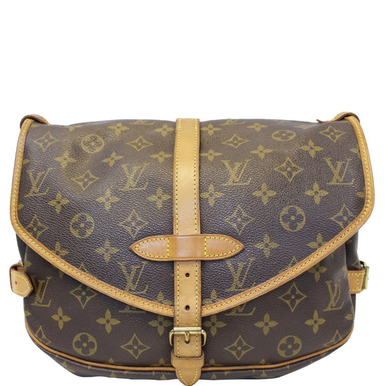 Louis Vuitton, Bags, Louis Vuitton Saumur Gm Shoulder Bag M42 Monogram  Canvas Brown Unisex Lv