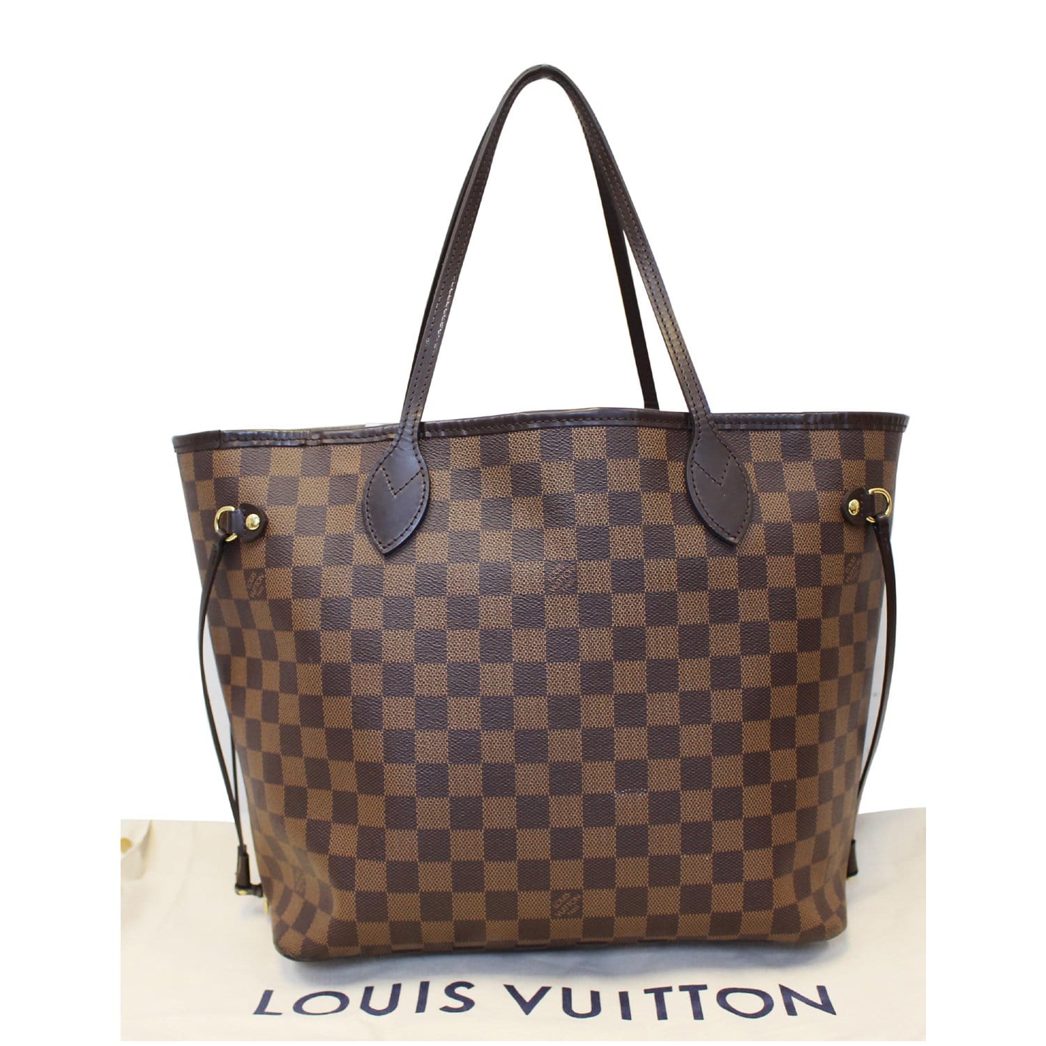 LOUIS VUITTON Neverfull MM Damier Ebene Tote Shoulder Bag Brown-US