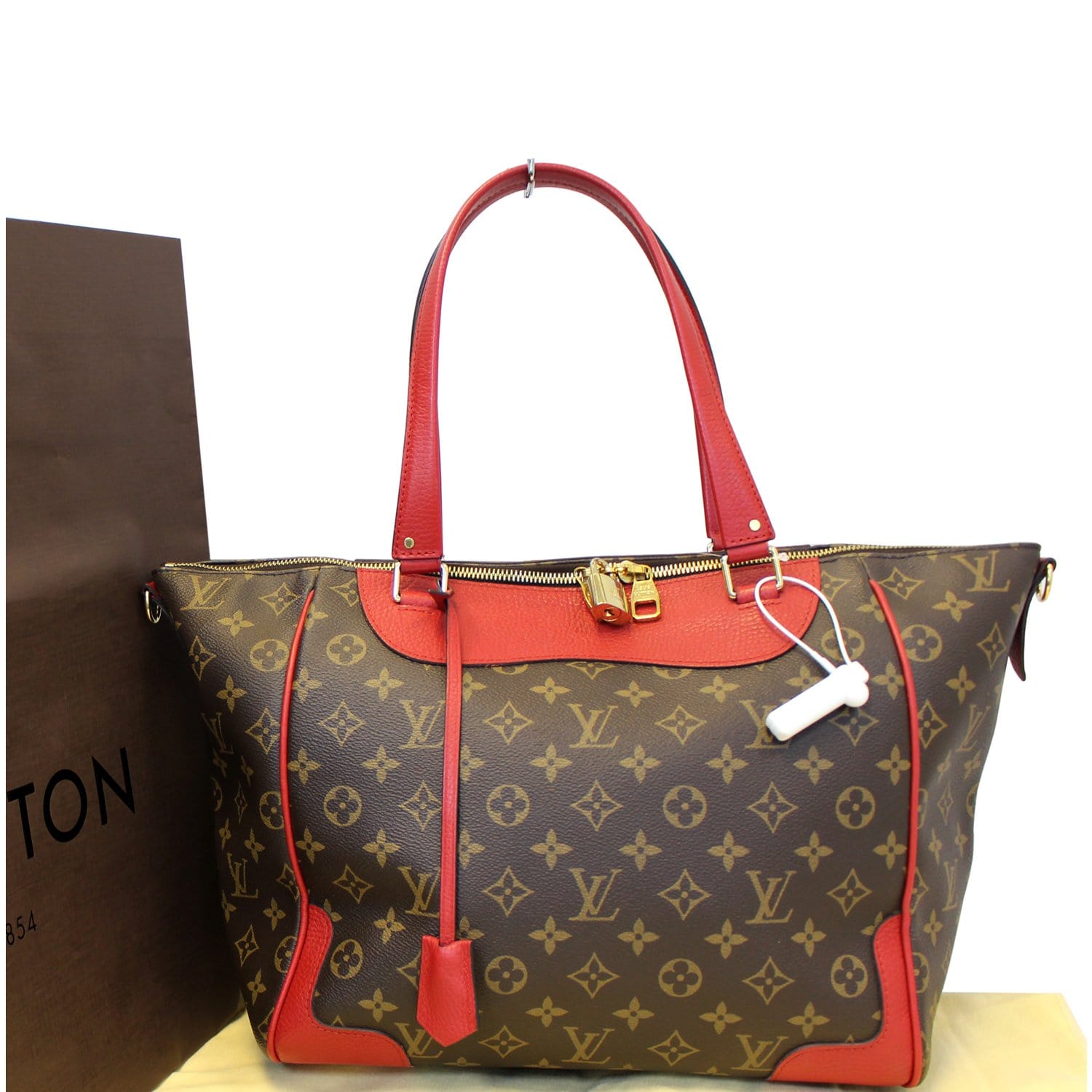 Louis Vuitton Monogram Leather Estrela NM Shopper Bag Brown Black