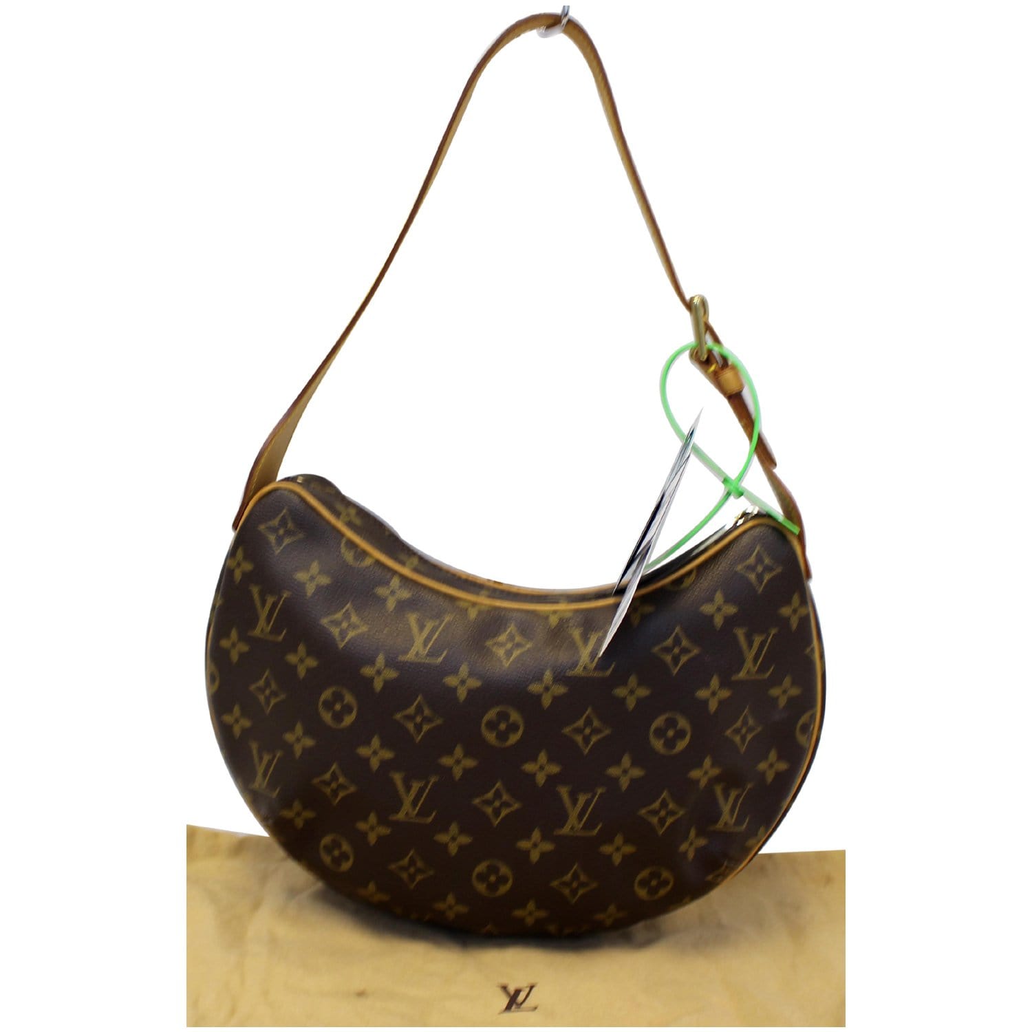 LOUIS VUITTON Croissant MM Monogram Canvas Shoulder Bag Brown-US