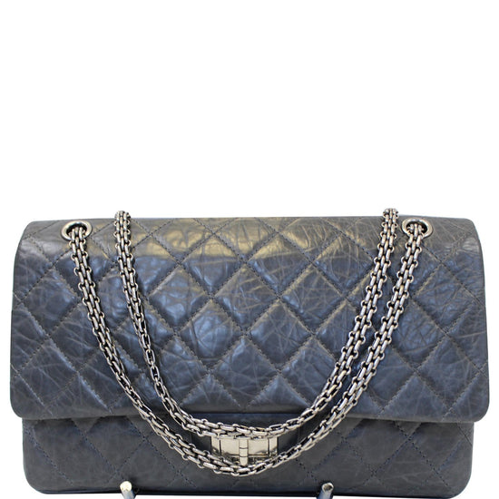 2.55 leather crossbody bag Chanel Grey in Leather - 32107086