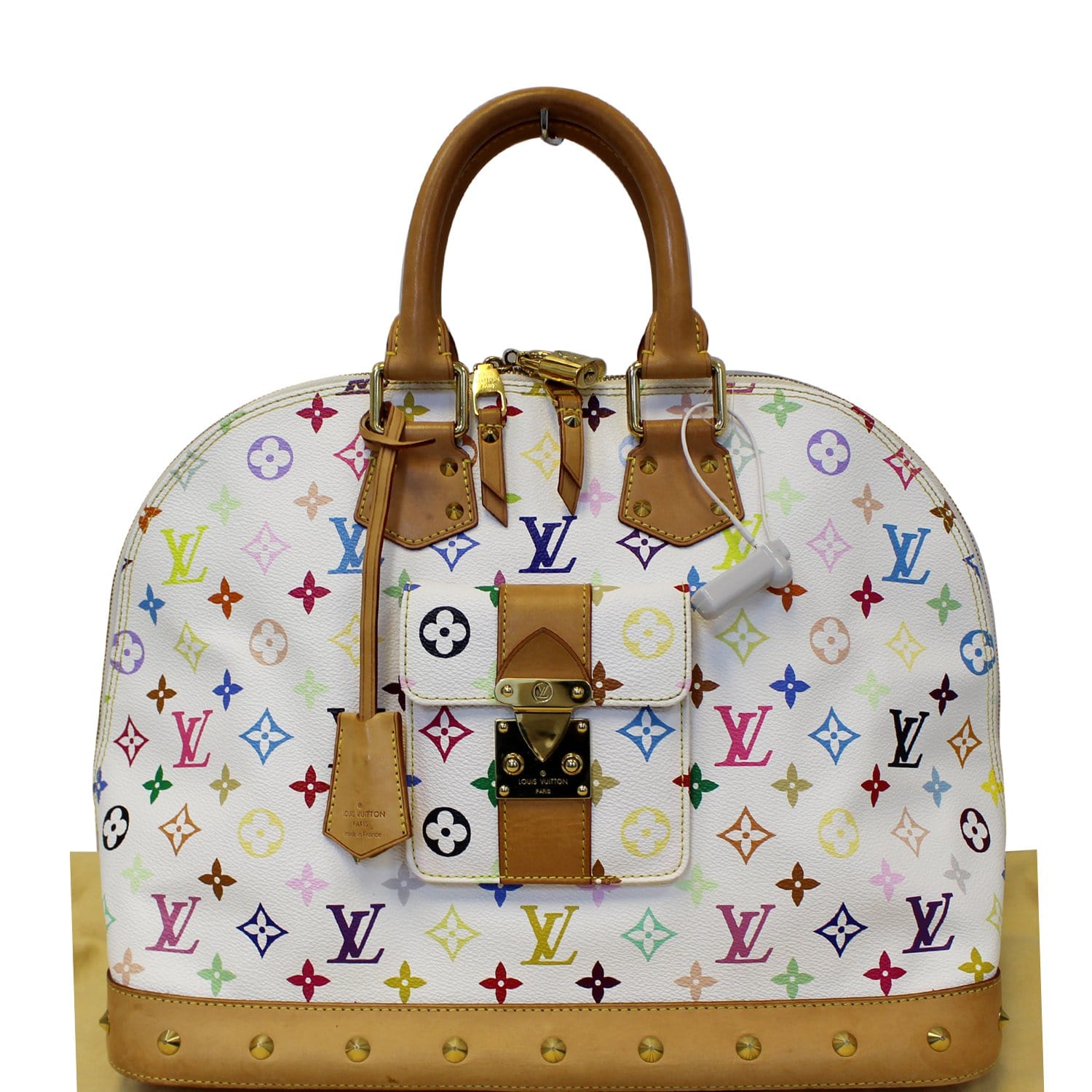 LOUIS VUITTON Alma GM Hand Bag Multi-Color White - FREE SHIPPING