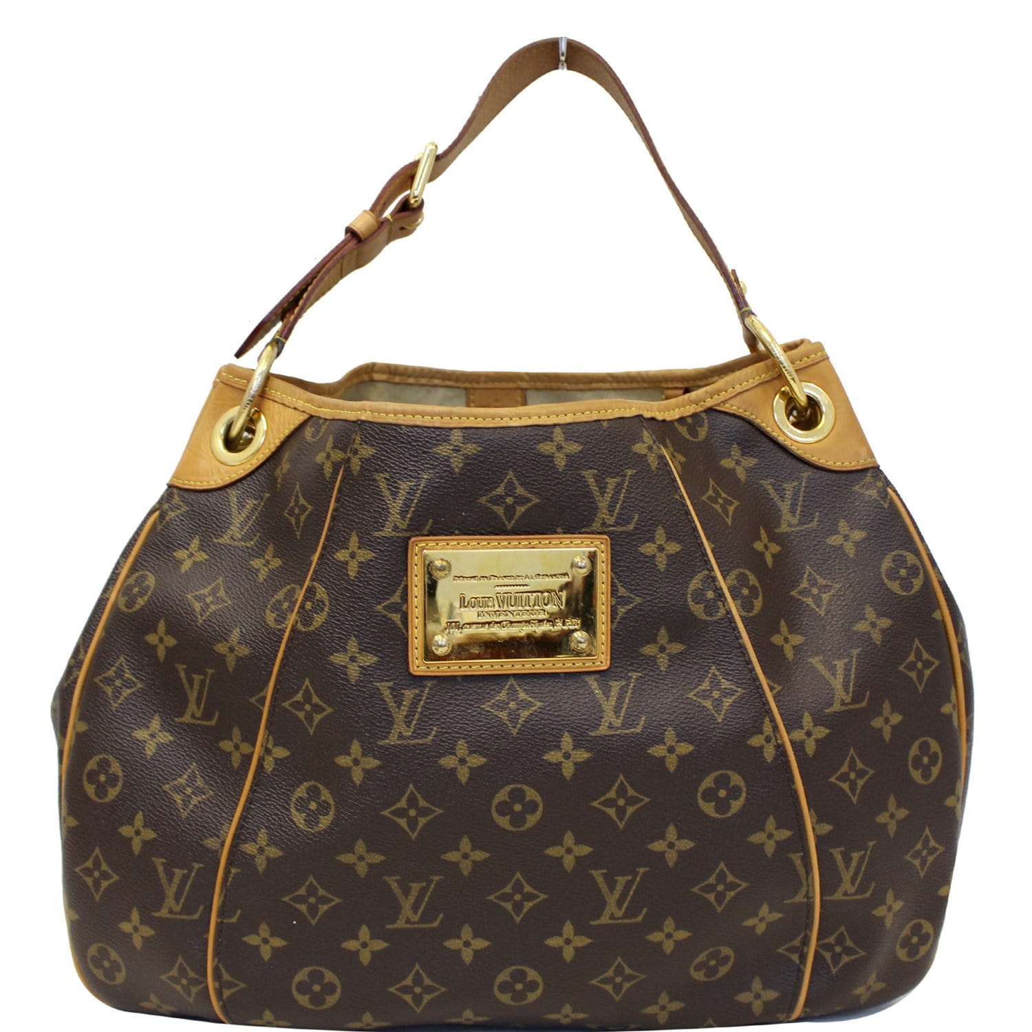 LOUIS VUITTON Galliera PM Monogram Canvas Shoulder Handbag Brown