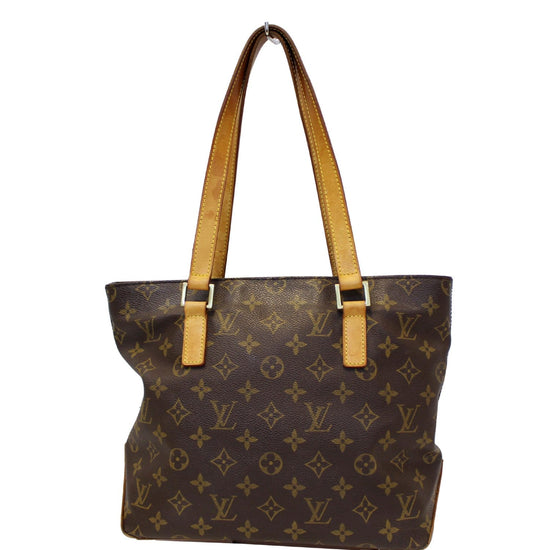 Sold at Auction: Louis Vuitton Cabas Piano Shoulder Bag, in brown monogram  coated canvas with golden brass hardware and vachetta leather handles,  ope