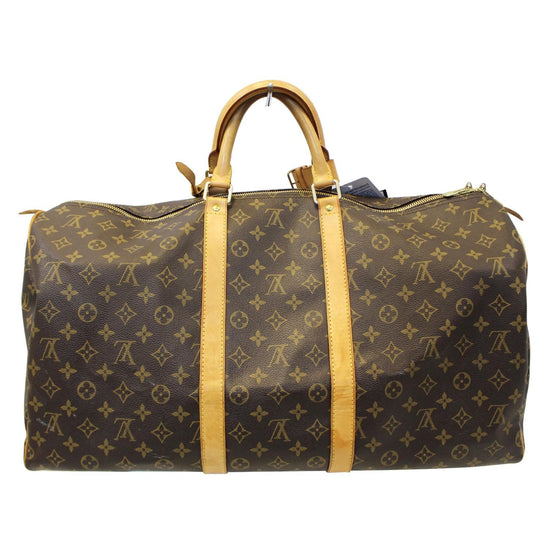 LOUIS VUITTON MONOGRAM CANVAS MEN'S KEEPALL 55 BAG M43858 BLUE