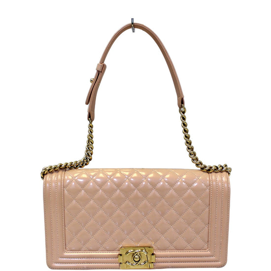 CHANEL Chanel Mint Green Quilted Patent Leather Medium Boy Flap Bag -  MyDesignerly