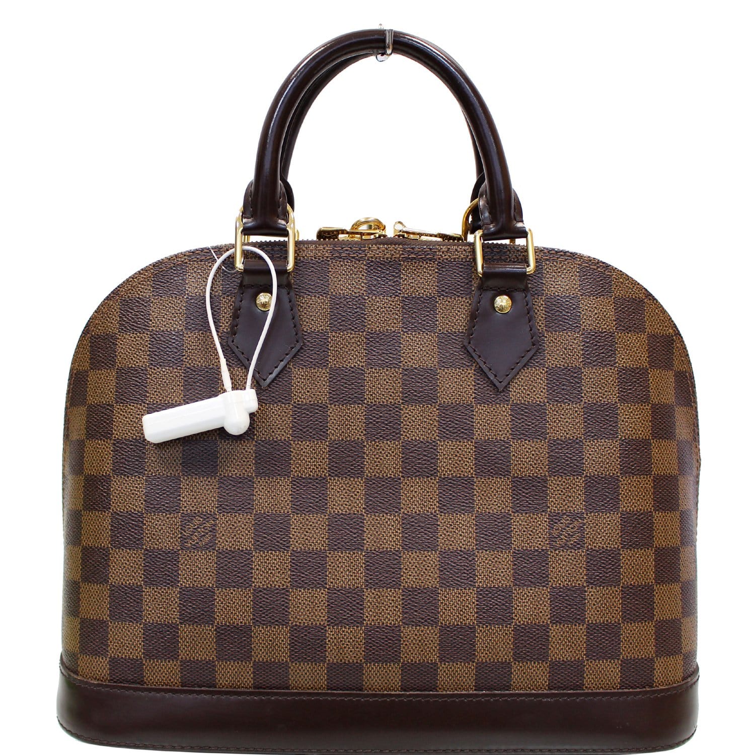 LOUIS VUITTON Alma PM Damier Ebene Satchel Bag Brown