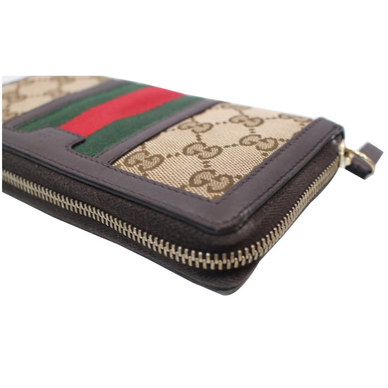 Gucci Beige/Orange GG Supreme Canvas and Leather Zip Around Wallet –  STYLISHTOP