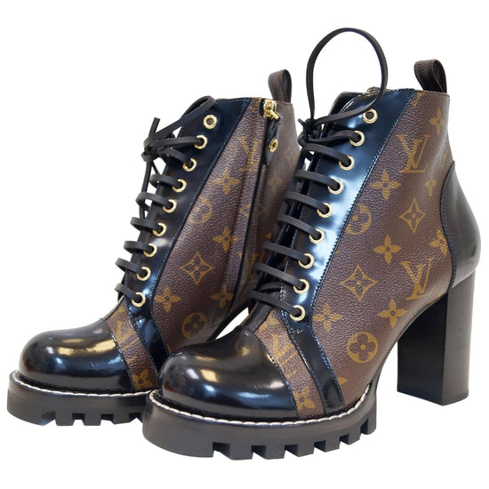 Louis Vuitton Women's Star Trail Ankle Boots Monogram Canvas with