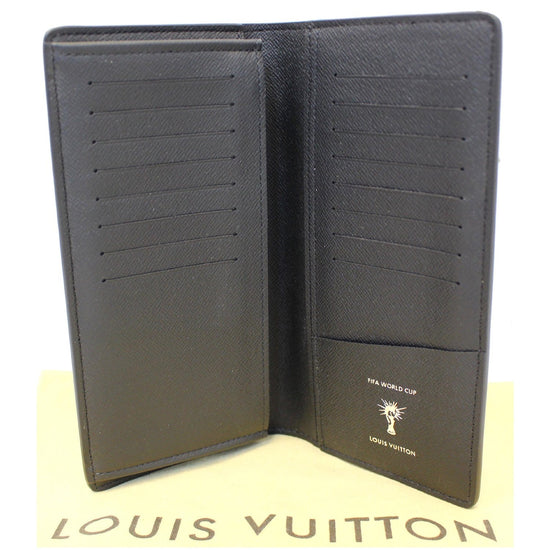 Authentic Louis Vuitton Brazza Red Leather Limited Edition FIFA World Cup  Wallet