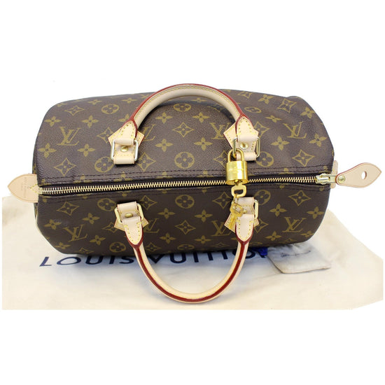 Louis Vuitton, Bags, Authlouis Vuitton Monogram Speedy 4 M4522 Lv Hand Bag  Brown Canvas Ebp