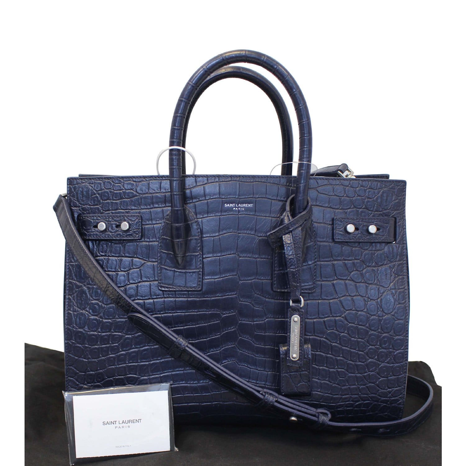 Yves Saint Laurent Sac de Jour Crocodile Leather Satchel