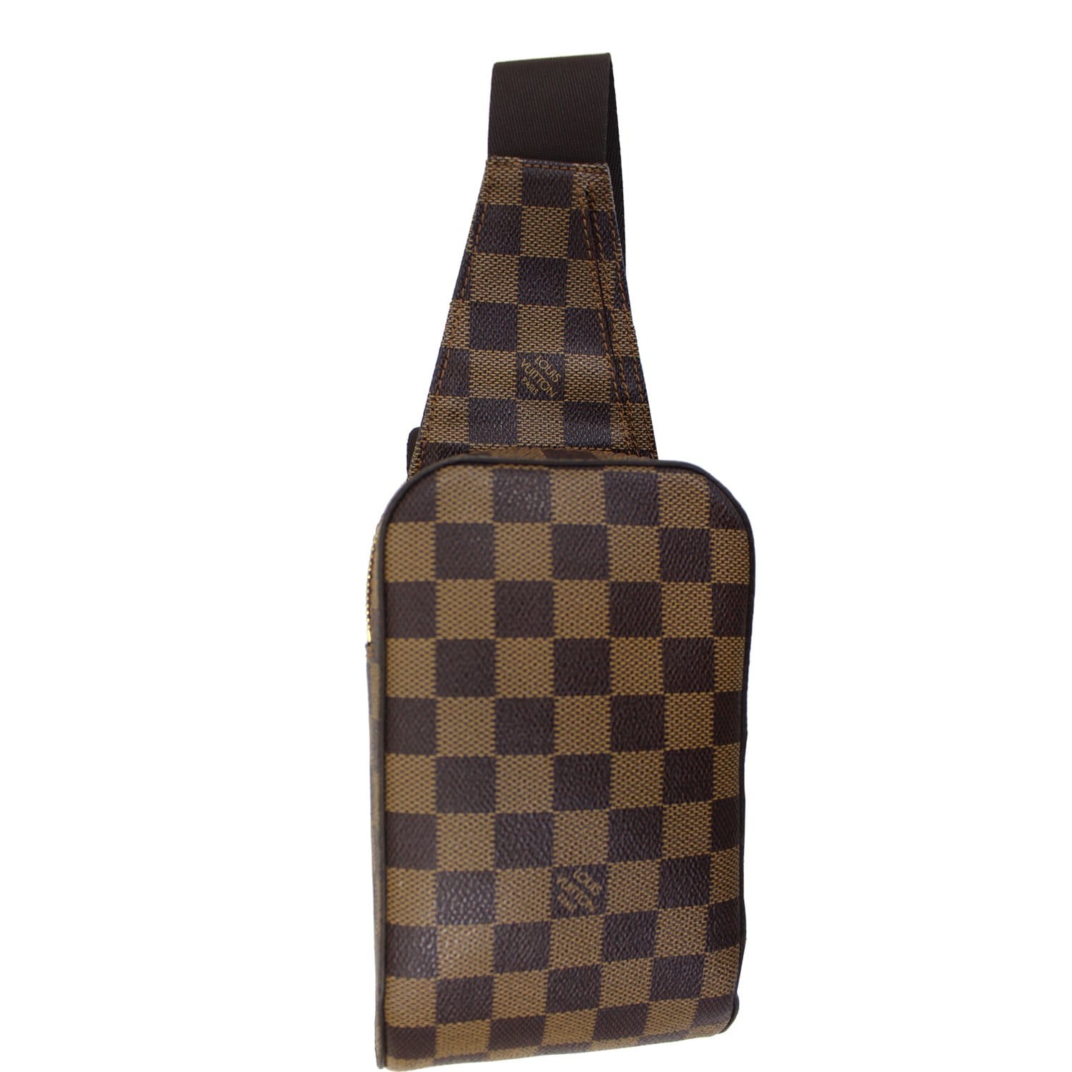 LOUIS VUITTON Damier Ebene Geronimos Brown Hip Bag E4964 