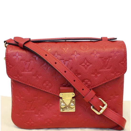 Louis Vuitton Pochette Metis Monogram Empreinte Leather Red 22482611