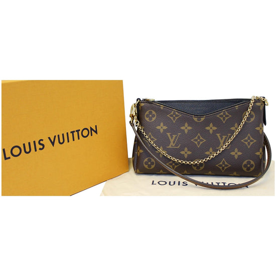 LOUIS VUITTON Pallas Monogram Canvas Clutch Crossbody Bag Brown - DD6314 