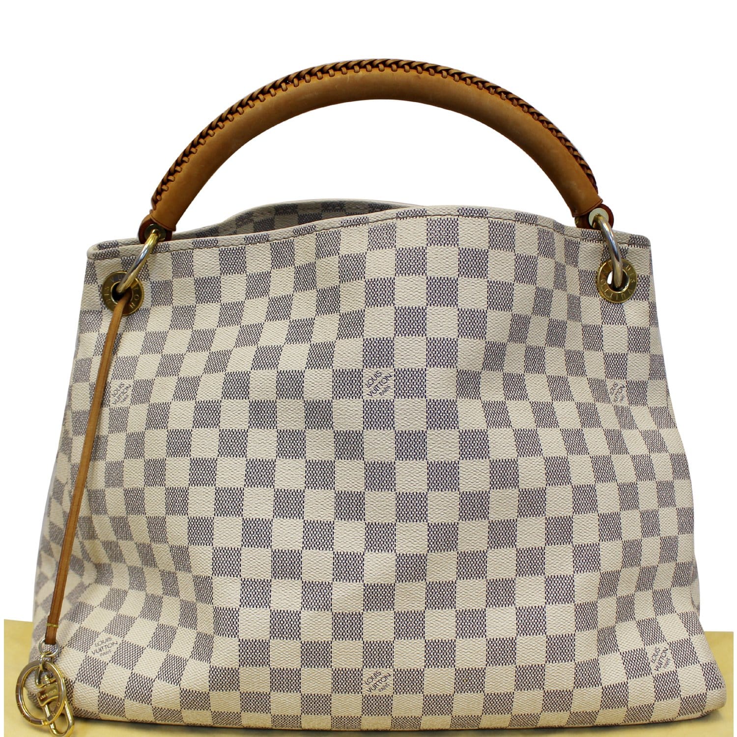 Louis Vuitton Artsy MM Damier Azur Shoulder Bag White