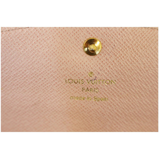 Louis Vuitton Caissa Damier Ebene Wallet Rose Ballerine