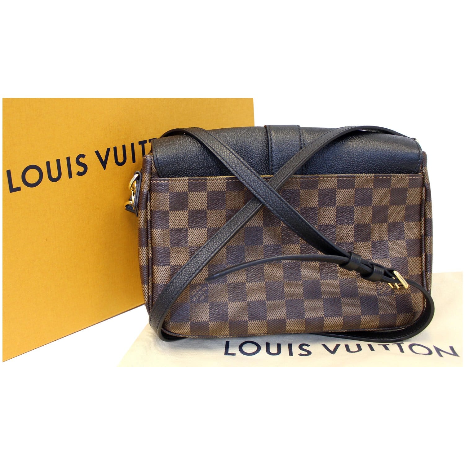 LOUIS VUITTON Clapton PM Damier Ebene Shoulder Bag Black-US